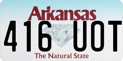 AR license plate 416UOT