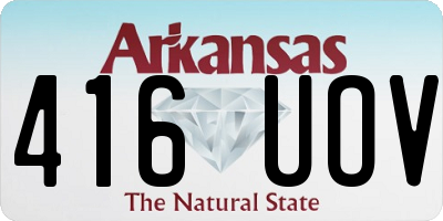 AR license plate 416UOV