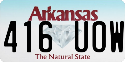 AR license plate 416UOW