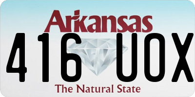 AR license plate 416UOX