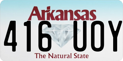 AR license plate 416UOY