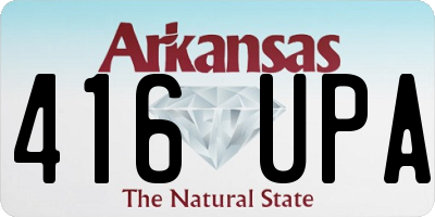 AR license plate 416UPA