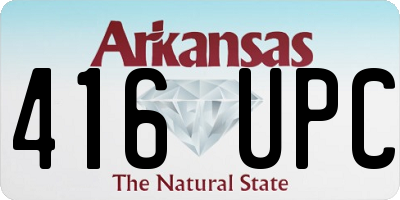 AR license plate 416UPC