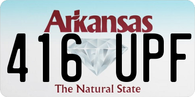 AR license plate 416UPF