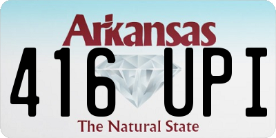 AR license plate 416UPI