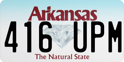AR license plate 416UPM