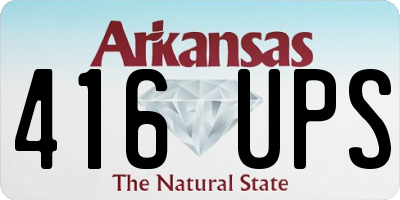 AR license plate 416UPS