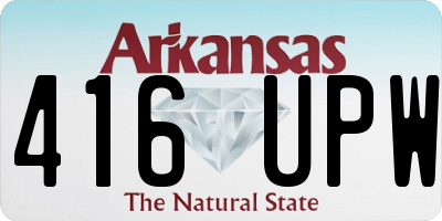 AR license plate 416UPW