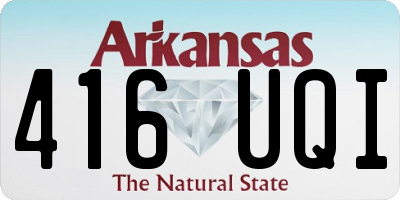 AR license plate 416UQI