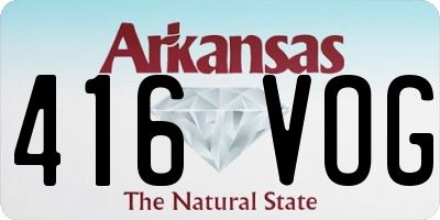 AR license plate 416VOG