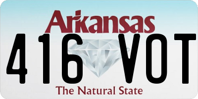 AR license plate 416VOT