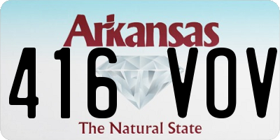 AR license plate 416VOV