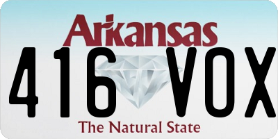AR license plate 416VOX