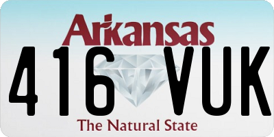 AR license plate 416VUK