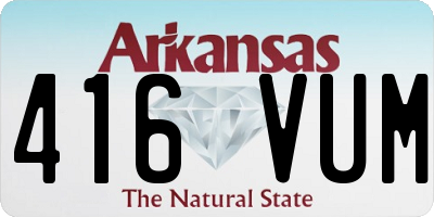 AR license plate 416VUM
