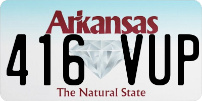 AR license plate 416VUP