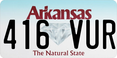 AR license plate 416VUR