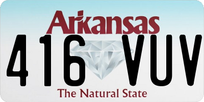 AR license plate 416VUV