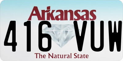 AR license plate 416VUW