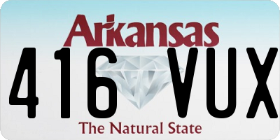 AR license plate 416VUX