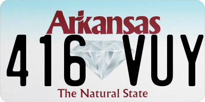 AR license plate 416VUY