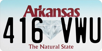 AR license plate 416VWU