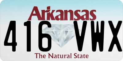 AR license plate 416VWX