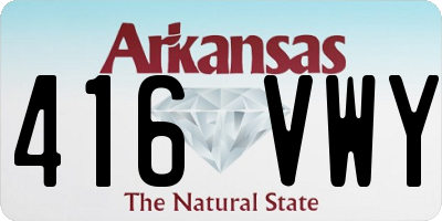 AR license plate 416VWY