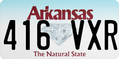 AR license plate 416VXR