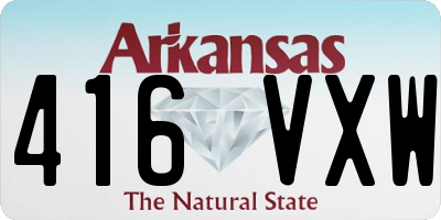 AR license plate 416VXW