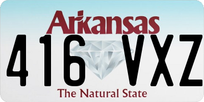 AR license plate 416VXZ