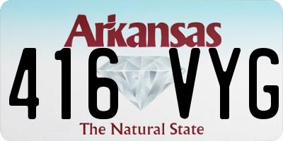 AR license plate 416VYG