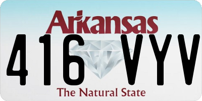 AR license plate 416VYV