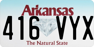 AR license plate 416VYX