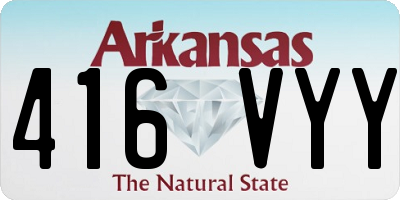 AR license plate 416VYY