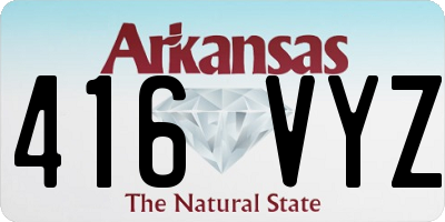 AR license plate 416VYZ