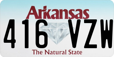 AR license plate 416VZW