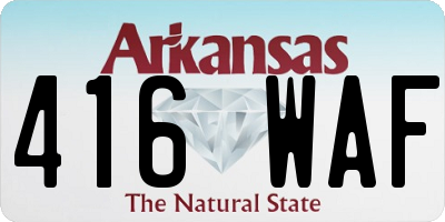 AR license plate 416WAF