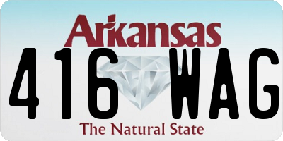 AR license plate 416WAG