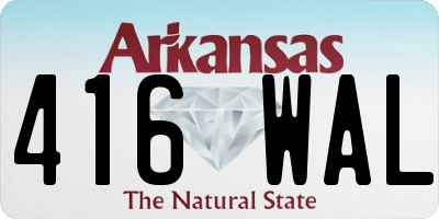 AR license plate 416WAL