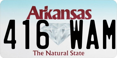 AR license plate 416WAM