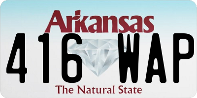 AR license plate 416WAP