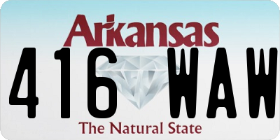 AR license plate 416WAW