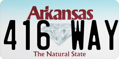 AR license plate 416WAY