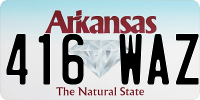 AR license plate 416WAZ