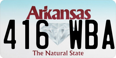 AR license plate 416WBA