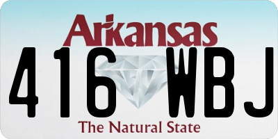 AR license plate 416WBJ