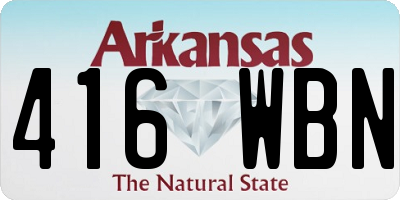 AR license plate 416WBN