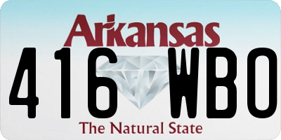 AR license plate 416WBO