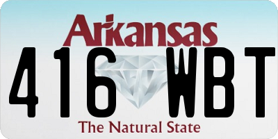 AR license plate 416WBT